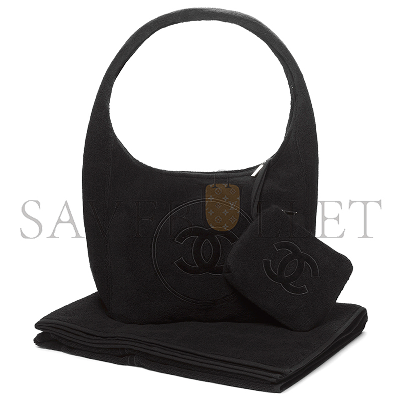 Ch*el coco beach 2025 collection beachwear set cotton black aaa938 (58*38*20cm)